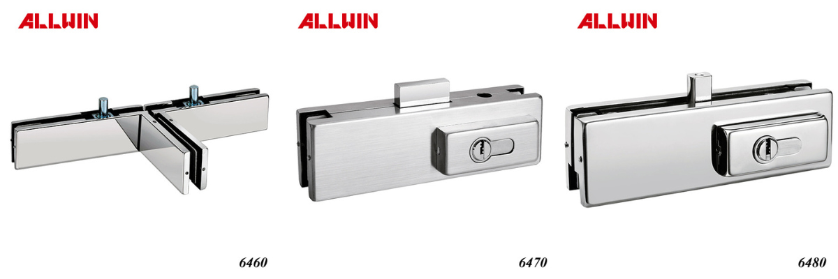 Stainless Steel Glass Fitting Bottom Patch Lock