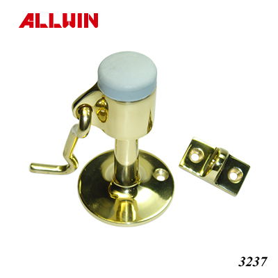 真鍮製壁掛け・床置き式高耐久ドアストッパー-ALLWIN